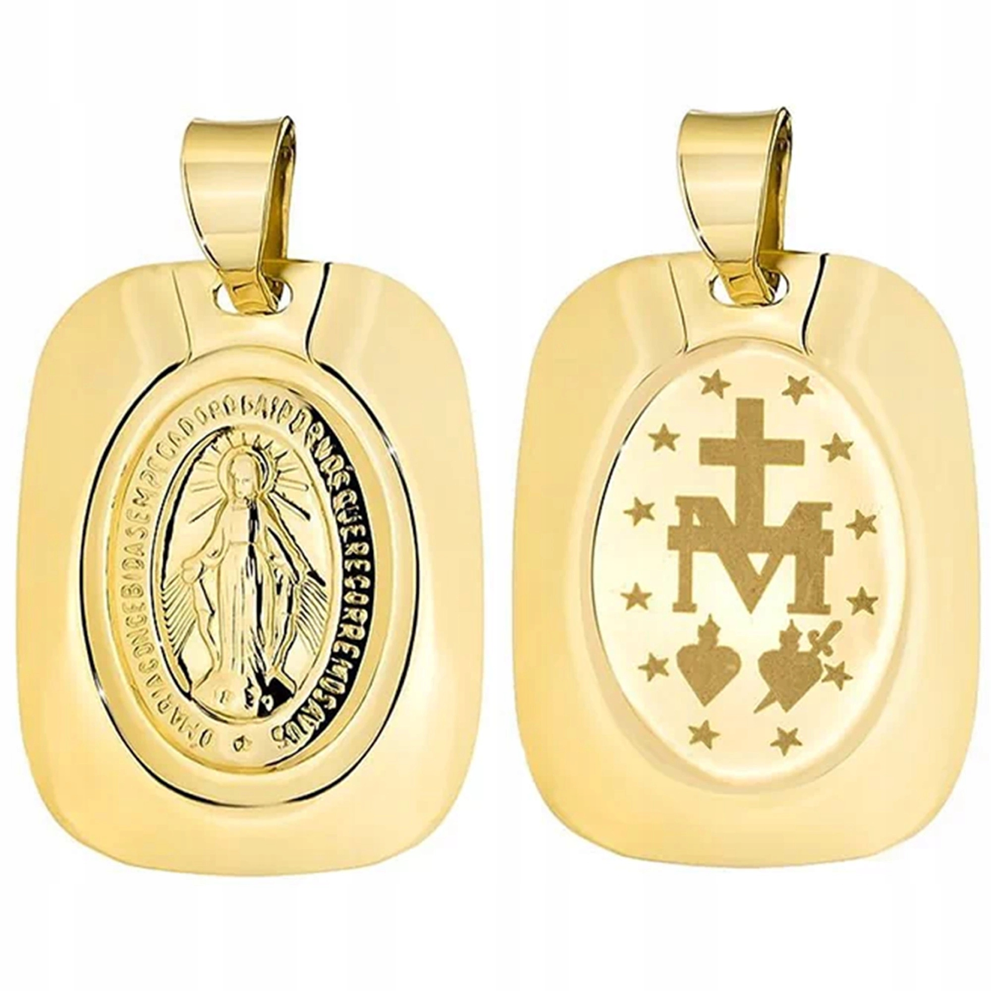 Zlatý Zázračný Medailonek Přívěsek pr. 585 14k Matka Boží Krabička