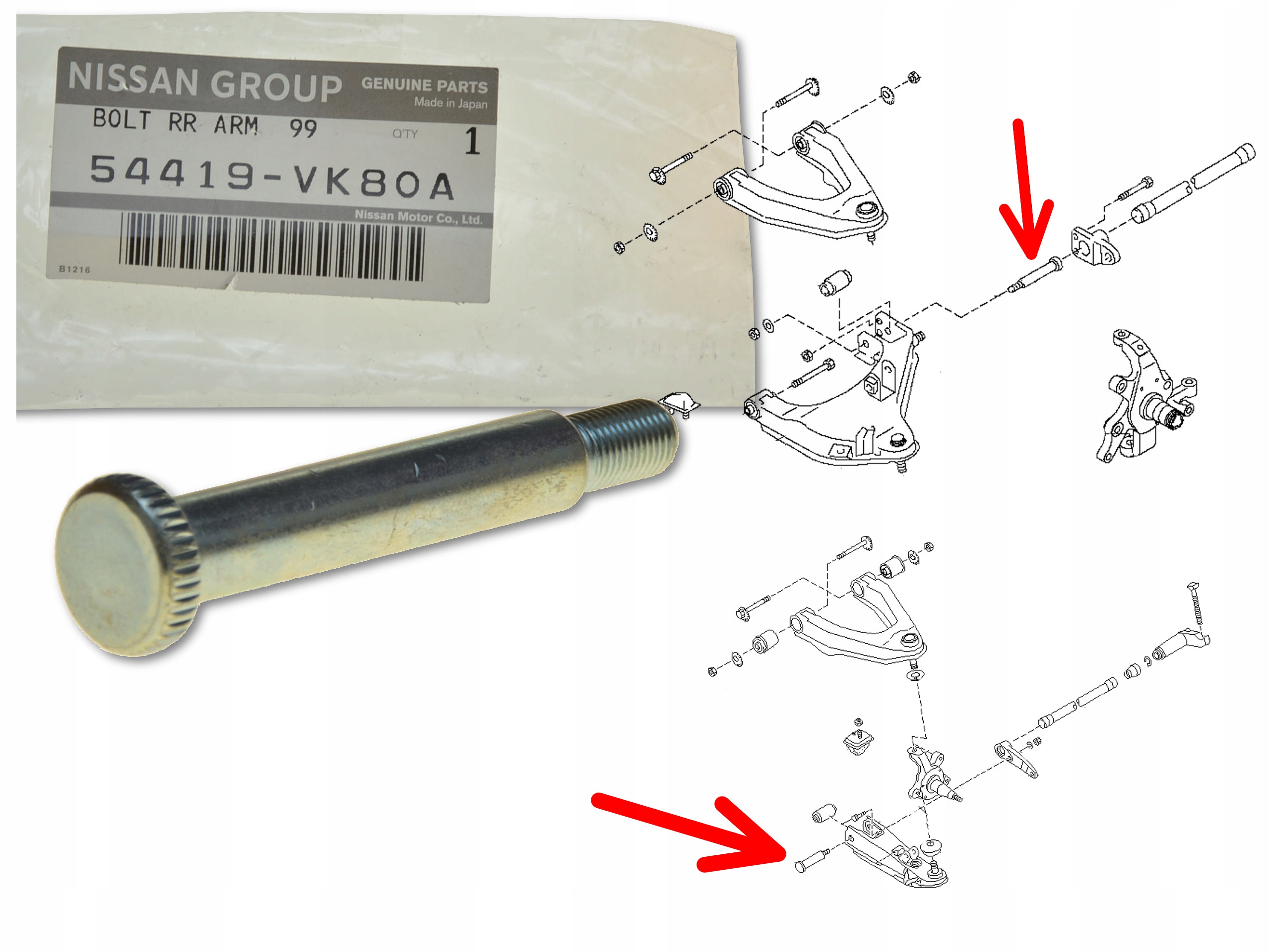 

Śruba Wahacza Dolnego Przód 54419-VK80A Nissan