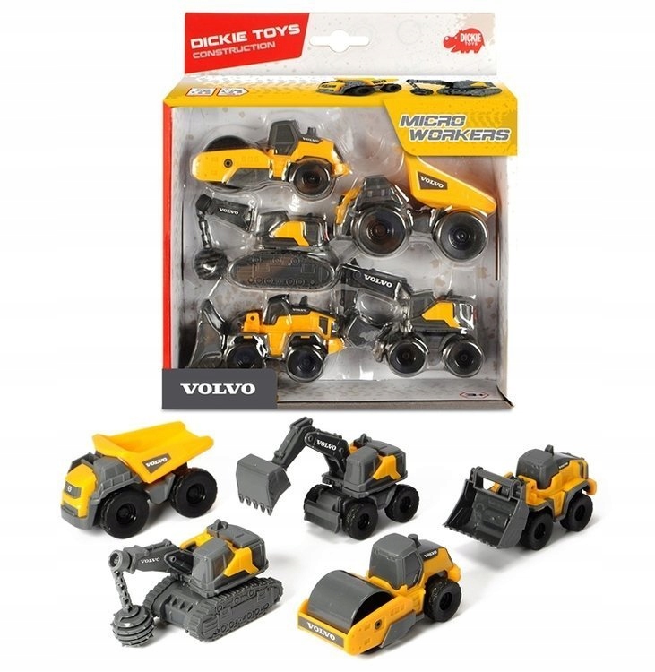 

Dickie Toys Zestaw Pojazdy Budowlane 5-pak Volvo