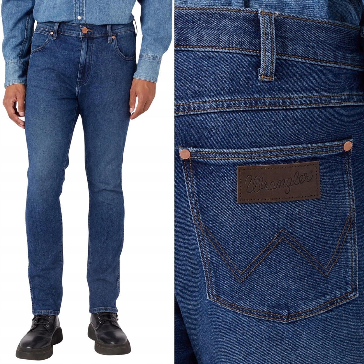 Wrangler Larston slim The Rock přiléhavé zúžené džínové kalhoty W32 L34