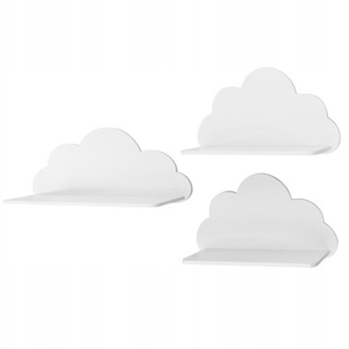 

Półki Półeczki Chmurki Zestaw 3x Półka Mdf