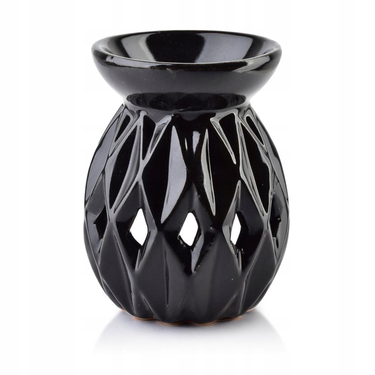 

Czarny ceramiczny kominek zapachowy na olejek glam