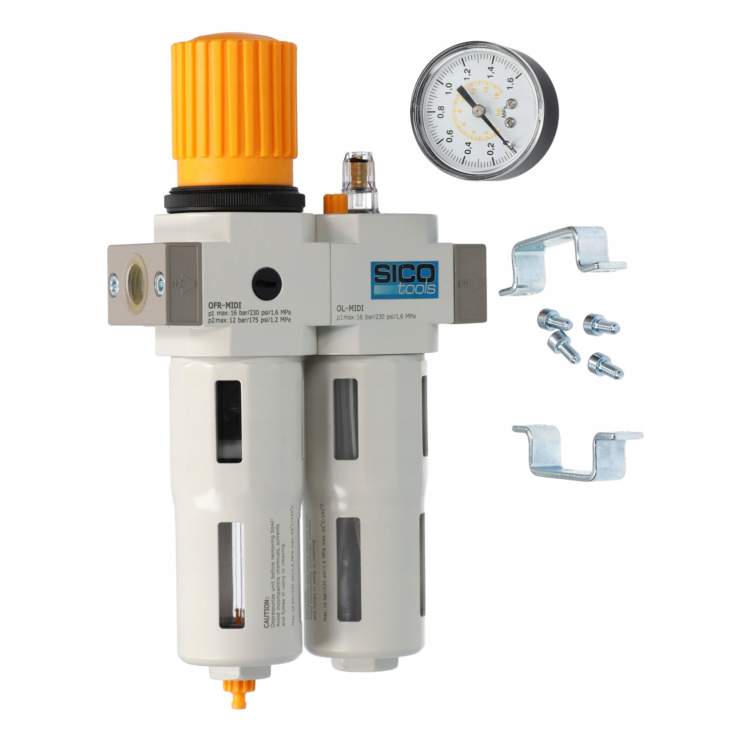 FILTR ZESTAW 2 CZĘŚCI Z MANOMETREM 1/2 Kod producenta 77262