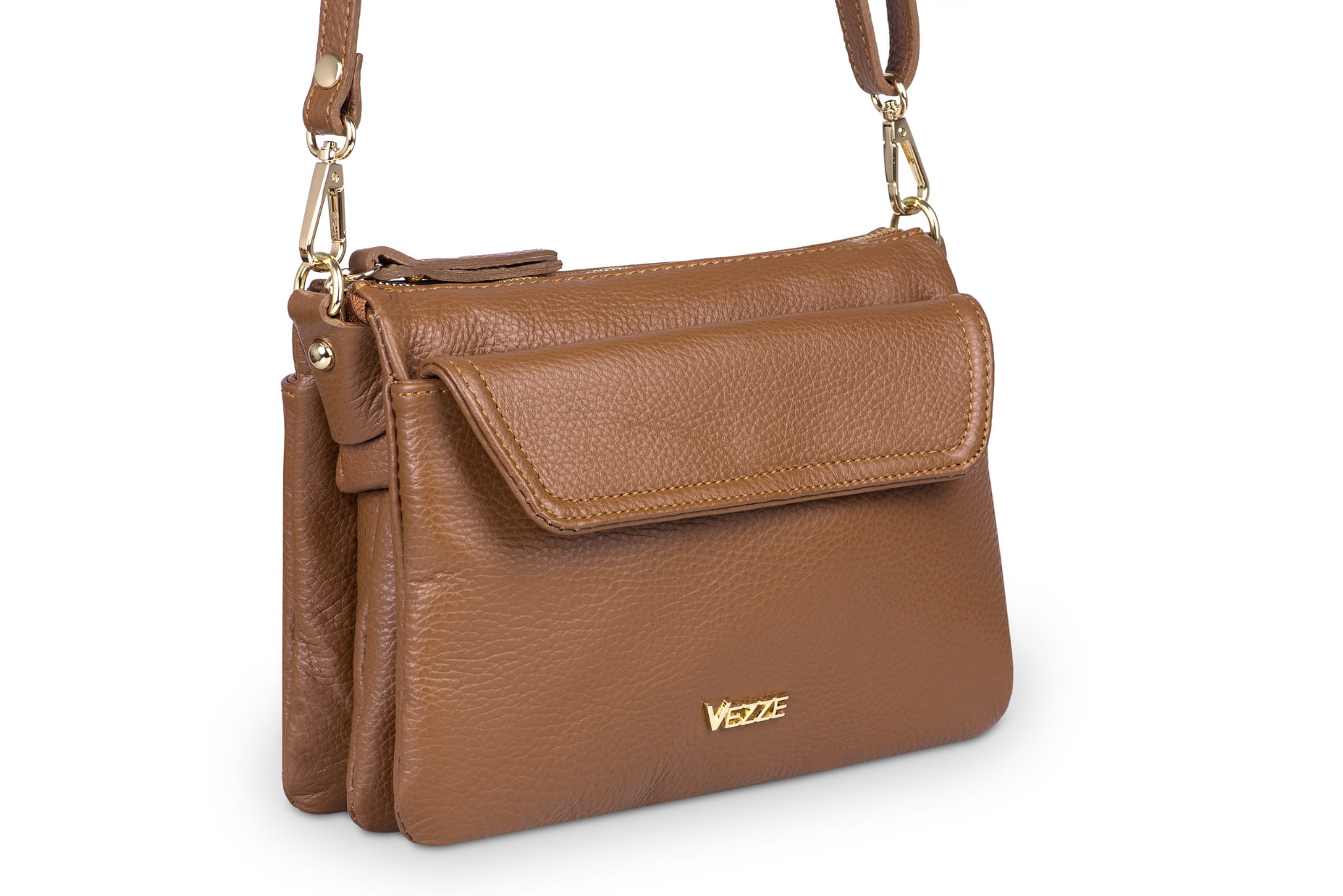 Kožená kabelka Vezze Troika Ruda