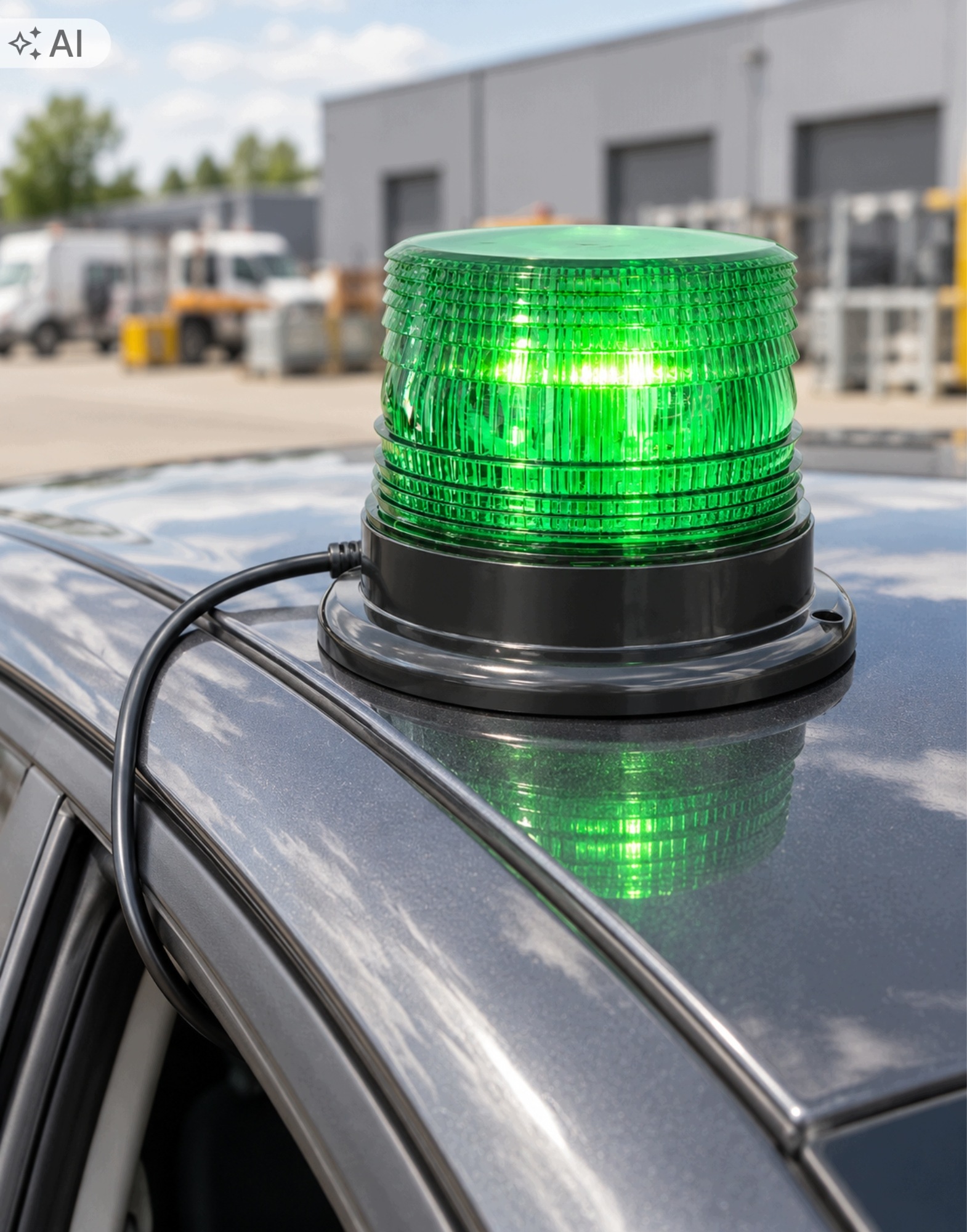 Zielona lampa ostrzegawcza LED RegMag 20 W, 7 trybów – Prosty montaż i obsługa