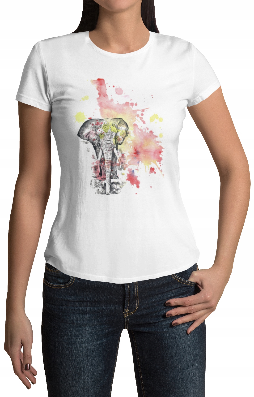 

Koszulka Damska T-shirt L Słoń- Wzory!!