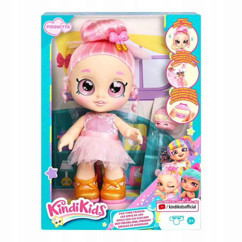KINDI KIDS DUŻA LALKA BALETNICA TUTU Squishy Shopkins Różdżka Marka Kindi Kids