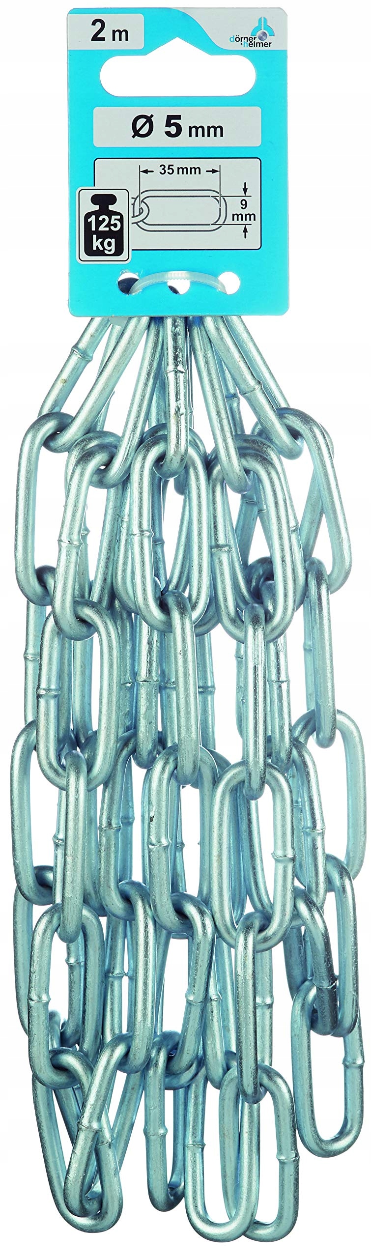 ŁAŃCUCH STALOWY OKRĄGŁY DORNER + HELMER DŁUGOŚĆ 2M