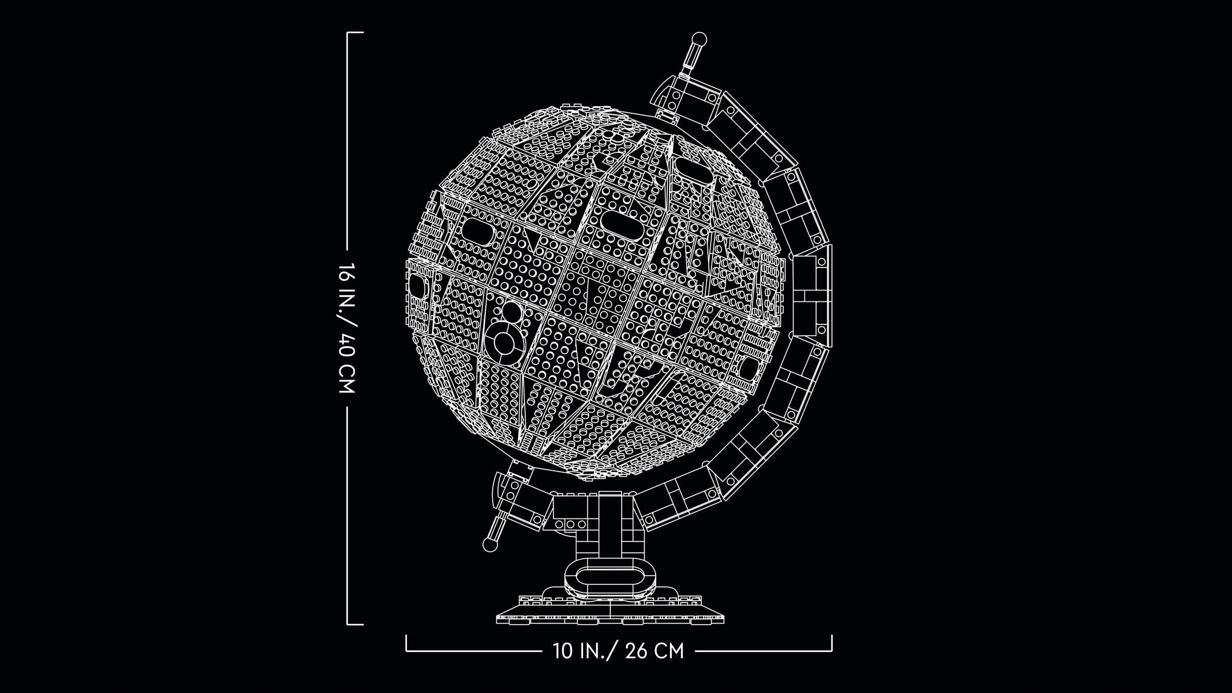 LEGO 21332 IDEAS Globus - THE GLOBE - NOWY wys.24H Liczba elementów 2585 szt.