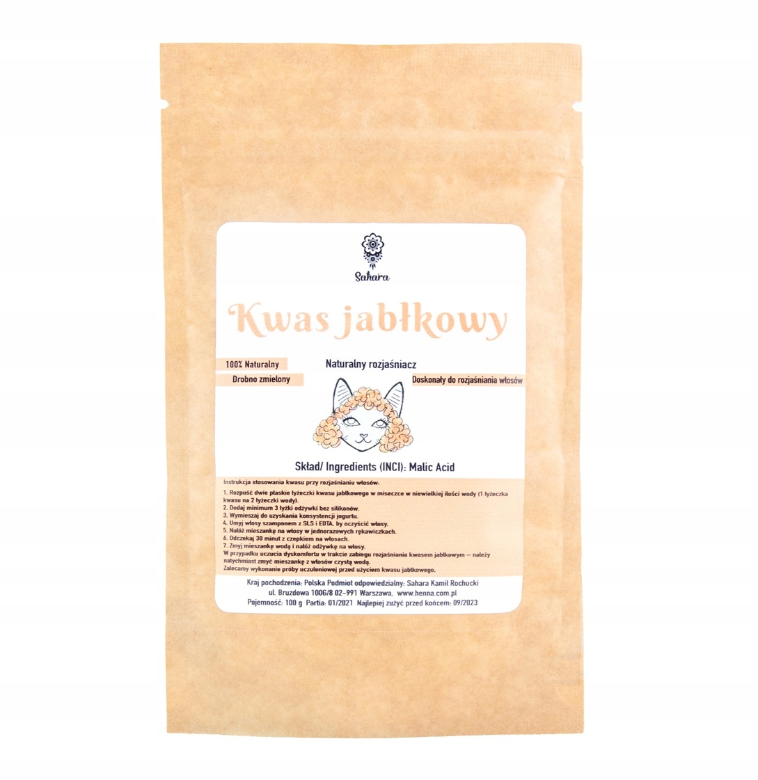 

Kwas jabłkowy Naturalny Rozjaśniacz 100g Sklep