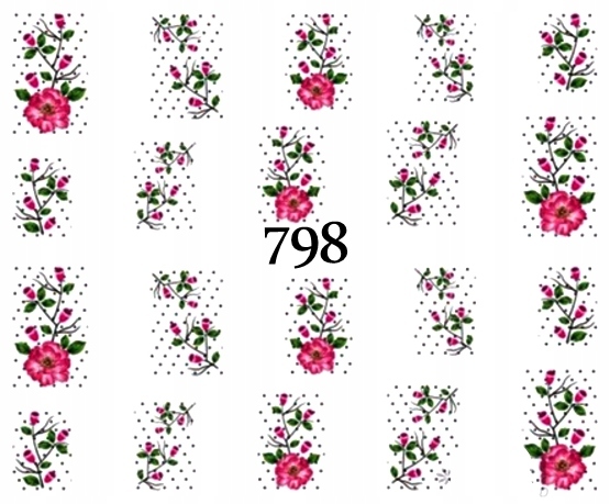 

Naklejki wodne na paznokcie Kwiatowe 798
