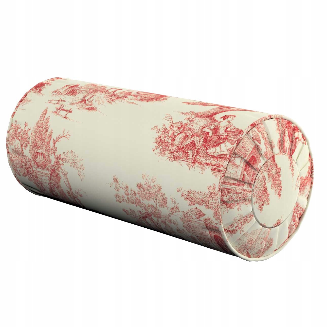 Polštář váleček s záložkami Ø20 x 50 cm červený