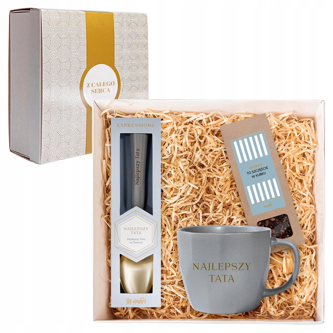 Dárkový Koš Pro Tátu Na Den Otců, Narozeniny, Hrnek, Lžička, Čaj