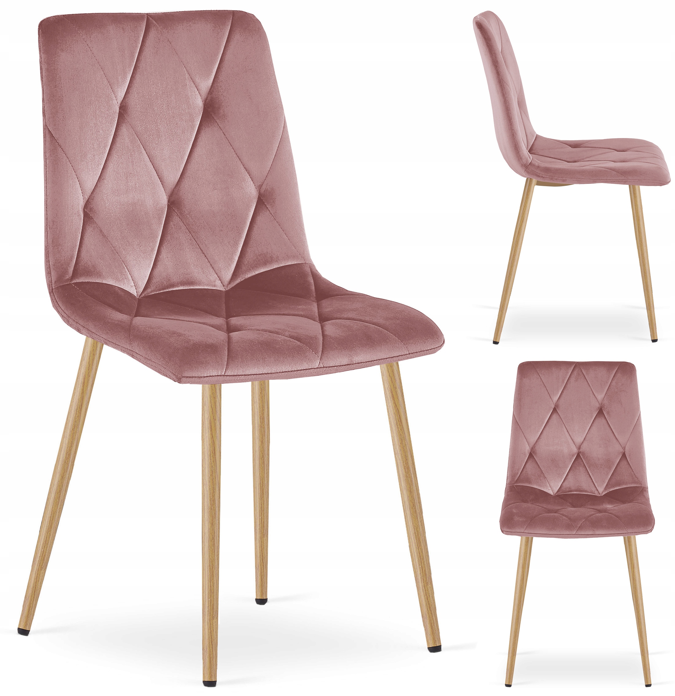 Krzesło Tapicerowane Welurowe Velvet Do Salonu Kuchni Jadalni Lumines