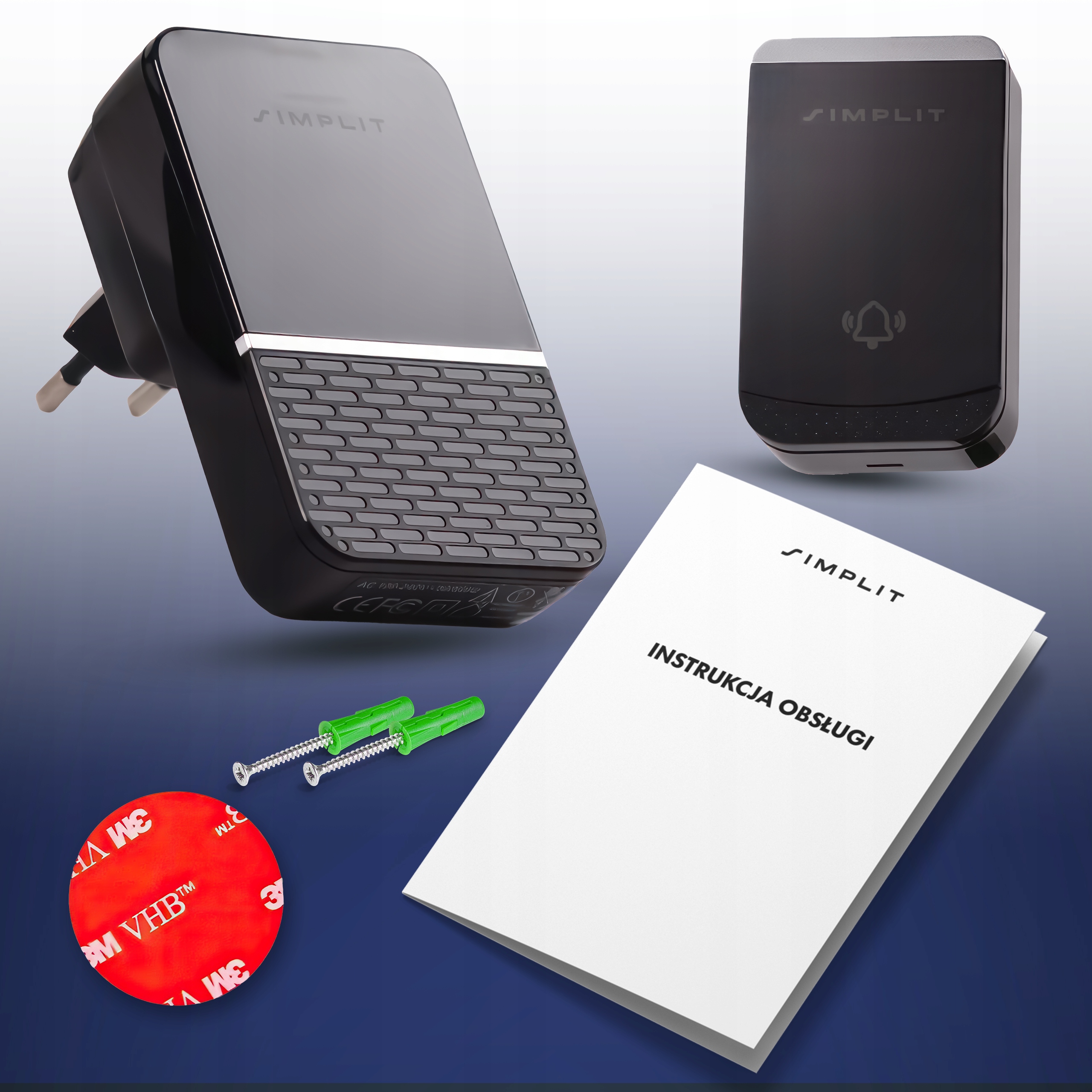 DZWONEK BEZPRZEWODOWY WODOODPORNY DO DRZWI FURTKI ZEWNĘTRZNY 260M IP44 B5 Marka Simplit