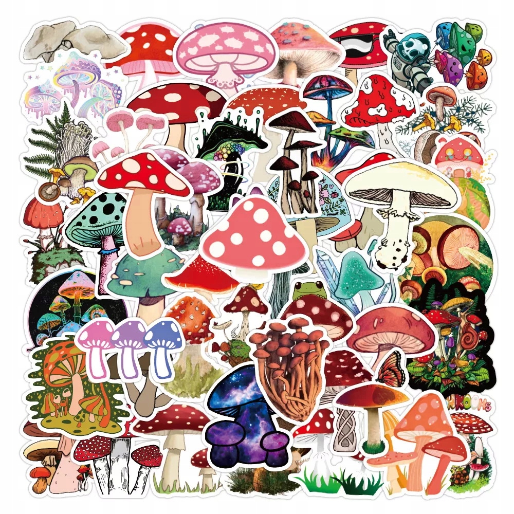 

Naklejki Wlepy Stickers Bomb MIX Grzyby 50 szt Top