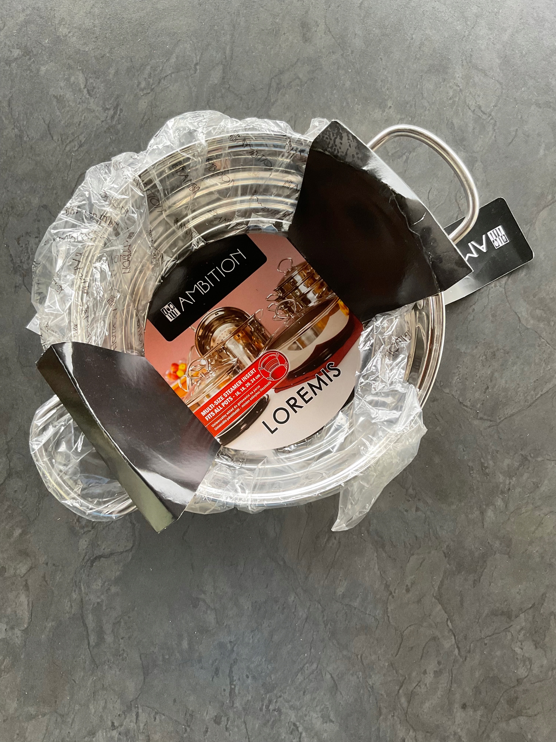 SITO DO GOTOWANIA NA PARZE METALOWE STALOWY WKŁAD NA GARNEK 20,18,16 cm Liczba poziomów w zestawie 1