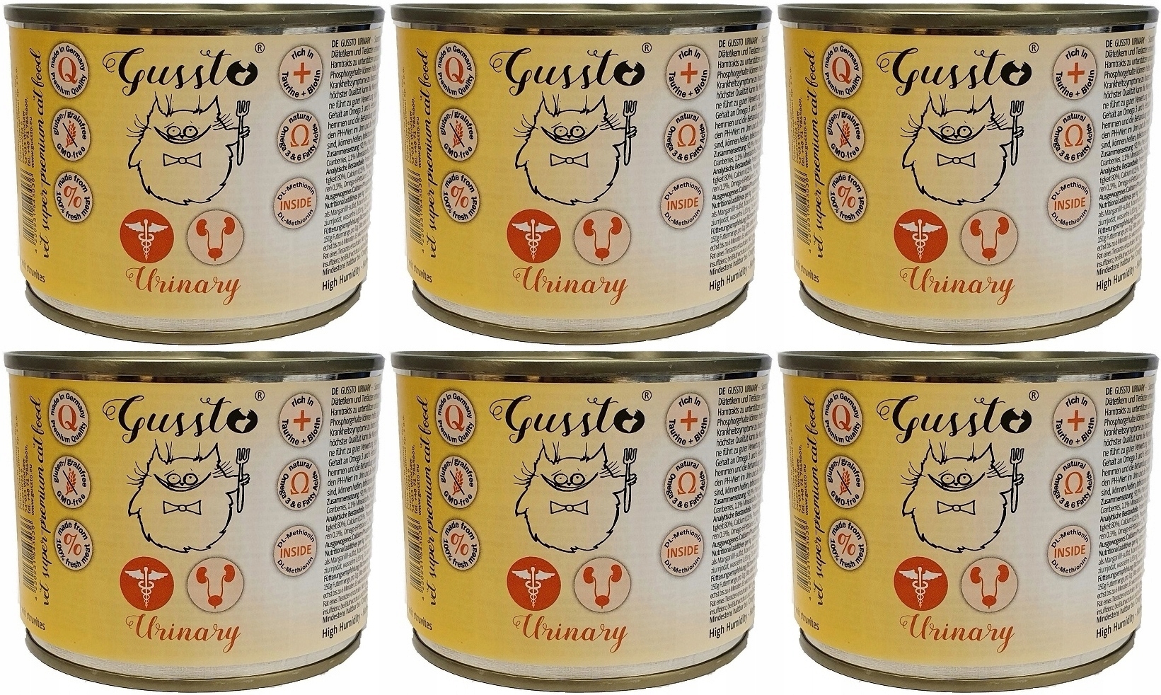 Levně Gussto kočičí moč 6 x 200 g