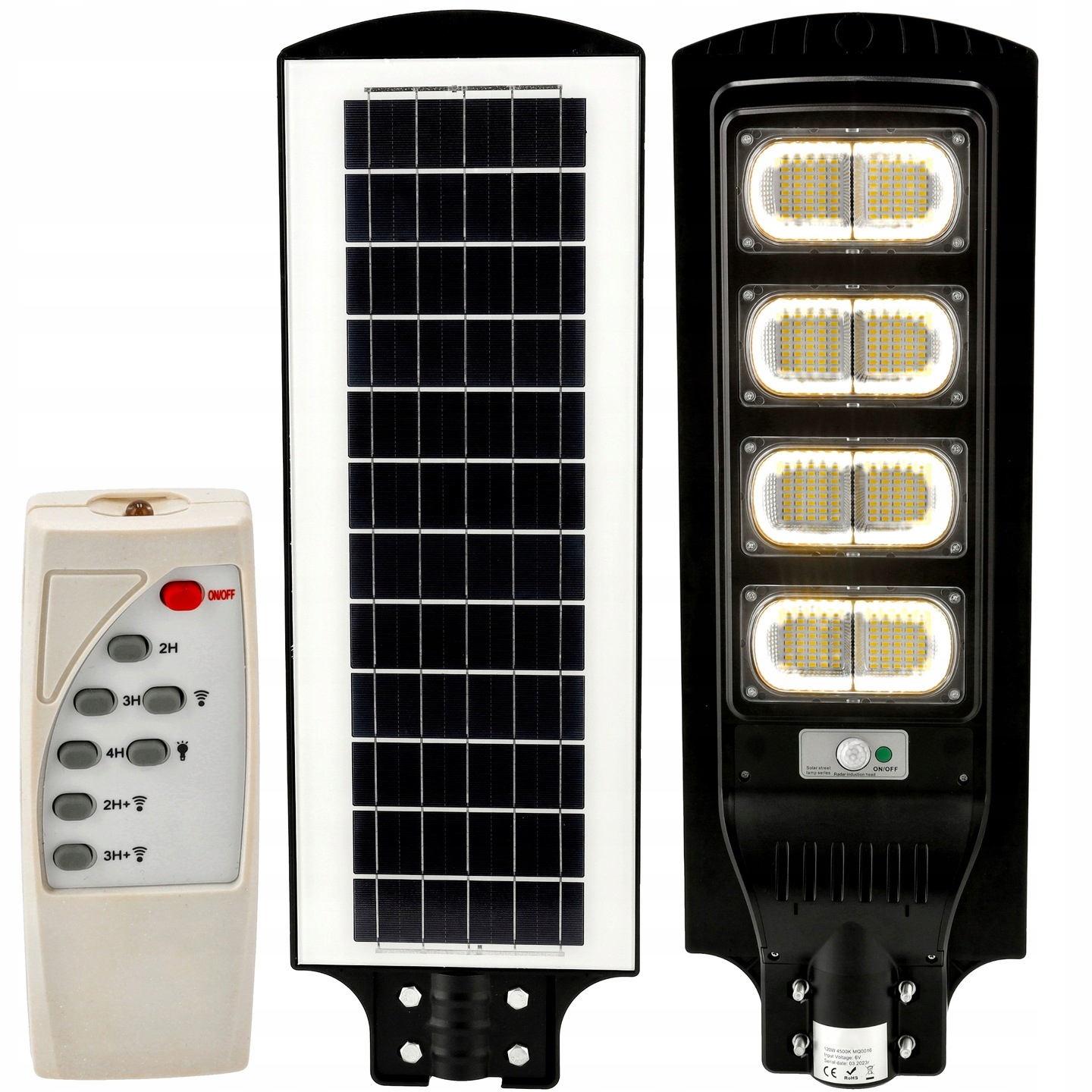 Pouliční Solární lampa IP65 Led 120W Nw senzor MV