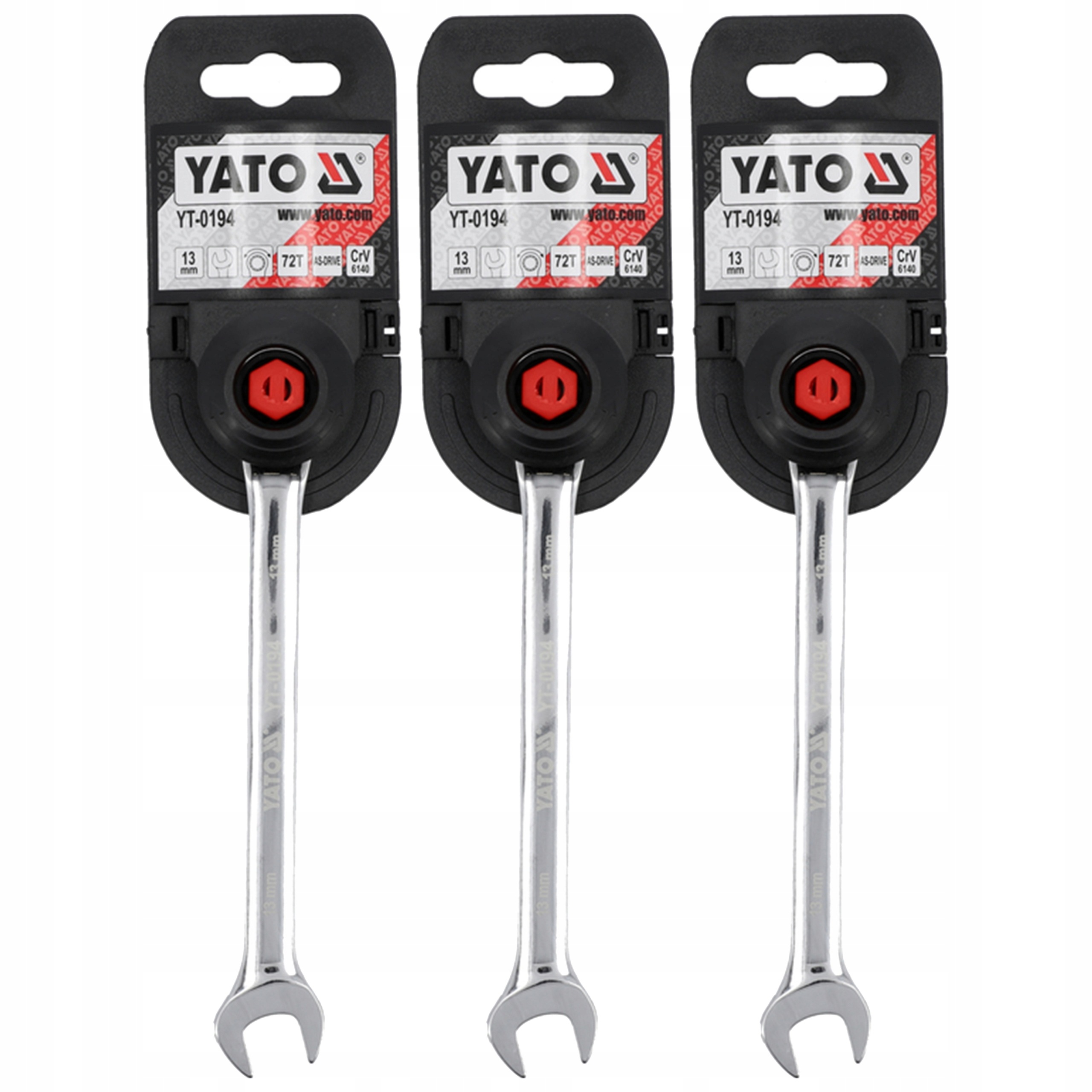 Klucz płasko oczkowy z grzechotką 13mm Yato YT-0194 oczkowo-płaski x3