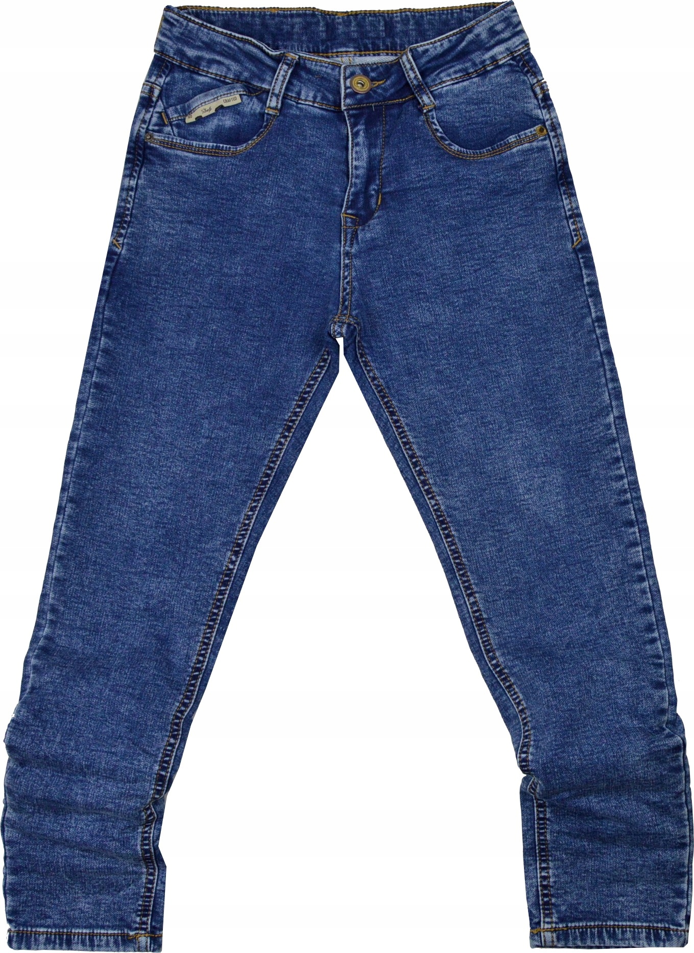 LEVEL ORIGINAL JEANS Spodnie z paskiem 134/140cm wzrostu STRETCH