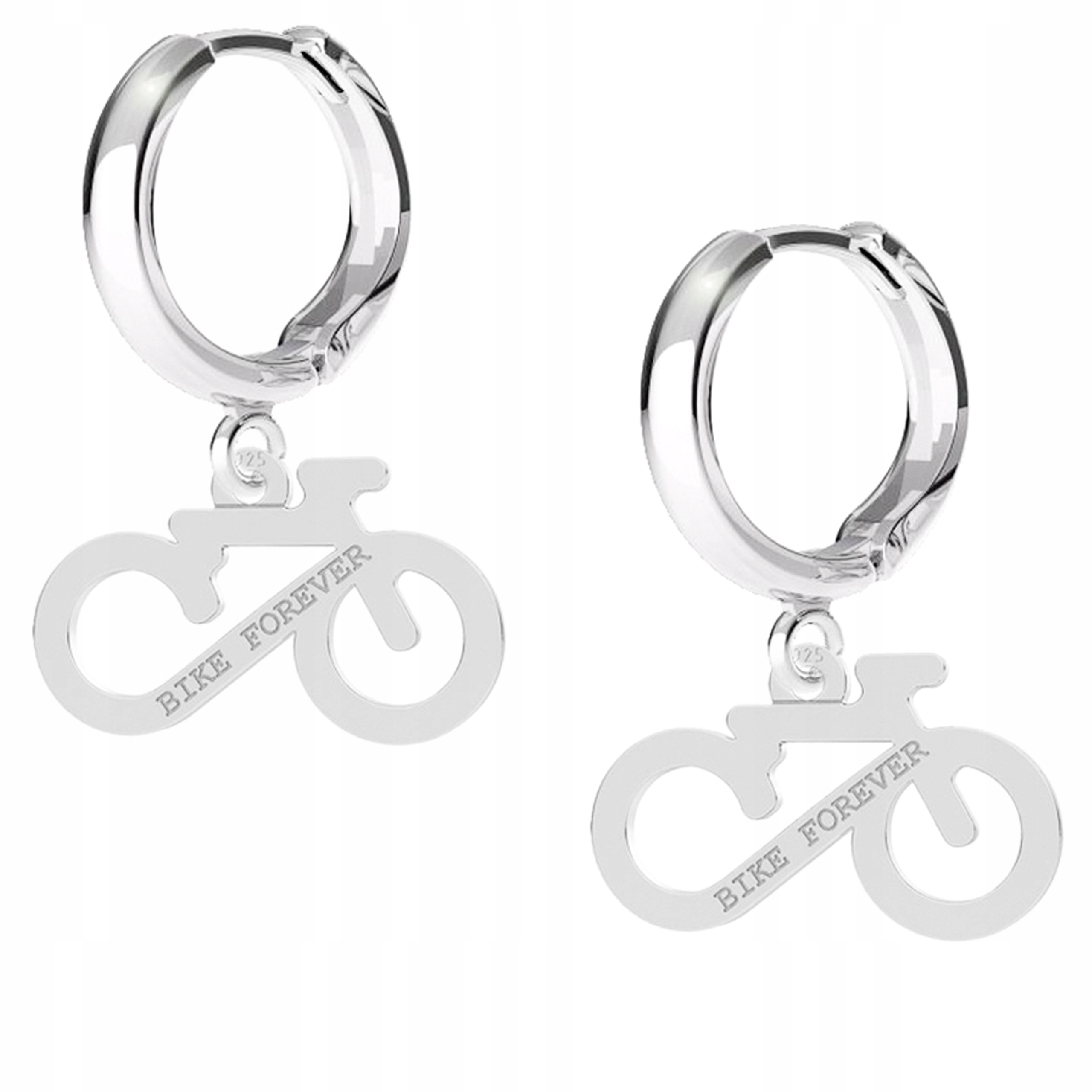 Stříbrné náušnice Bike Forever 925