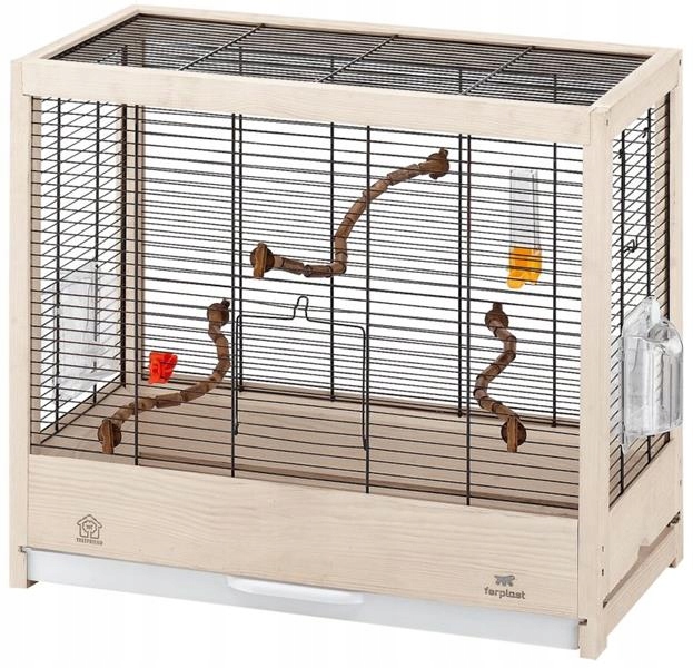 Klec pták s výb. dřevěná Giulietta 4, Ferplast 57 x 30 x 50 cm