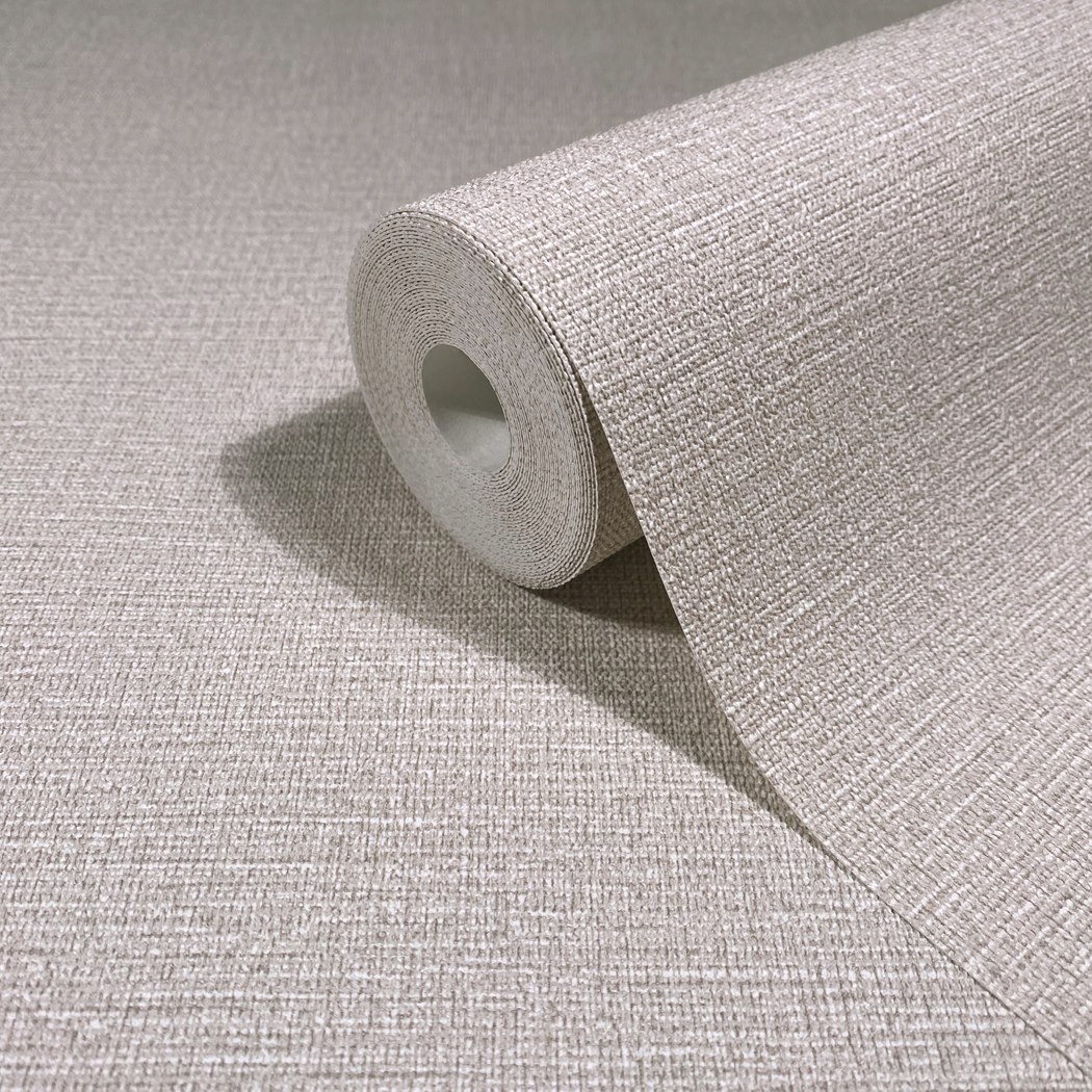 Béžová Tapeta Štruktúra Tkaniny Odolná Voči Drhnutiu Tapety 10 M X 106 CM