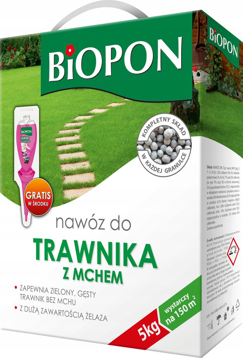

Nawóz Do Trawnika Z Mchem 5kg Biopon