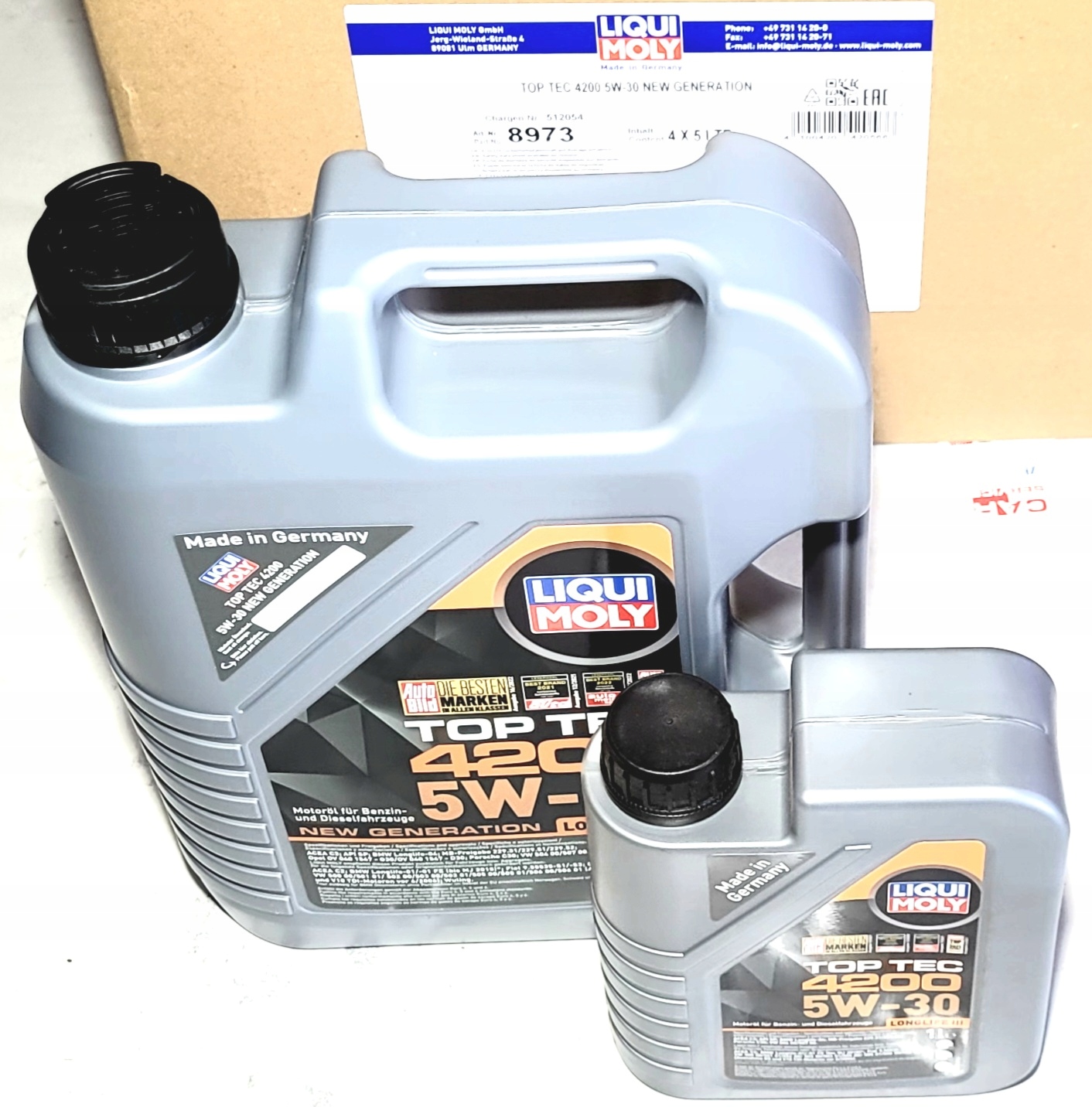 OLEJ 8973 LIQUI MOLY 5W-30 C2 C3 TOPTEC 4200 6L