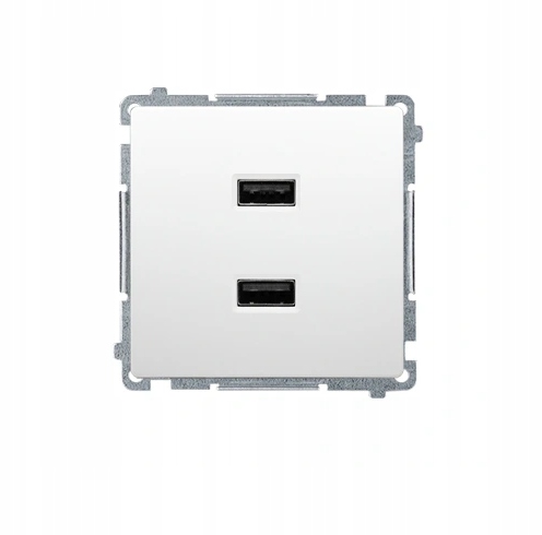 SIMON BASIC Ładowarka USB podwójna biały BMC2USB.01/11
