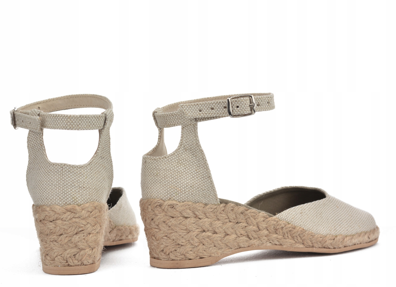 Espadryle damskie SP (5 cm) jasny len 36 Model SP 5 cm