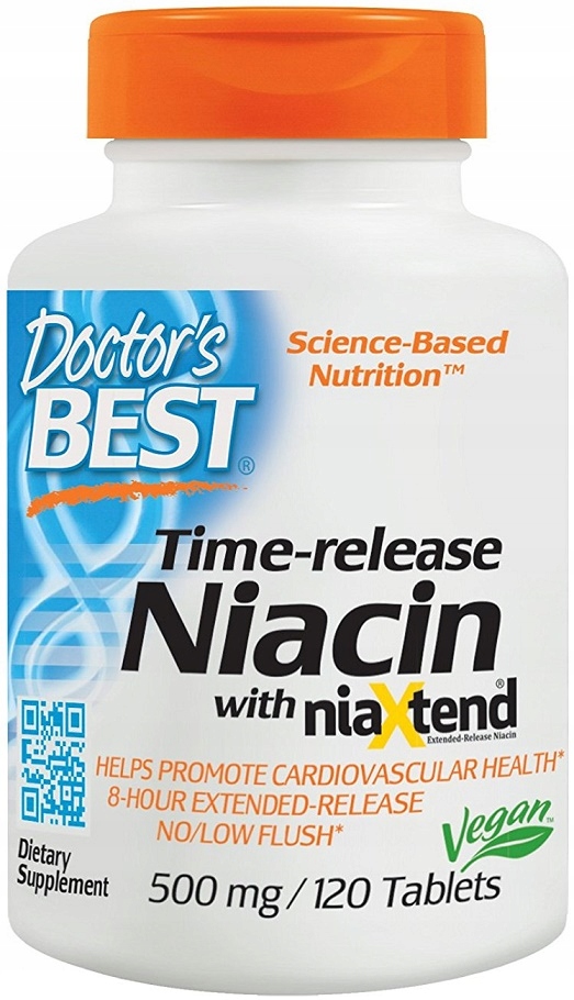 Doctor's Best Niacyna z niaXtend, 500mg, 120 tabletek
