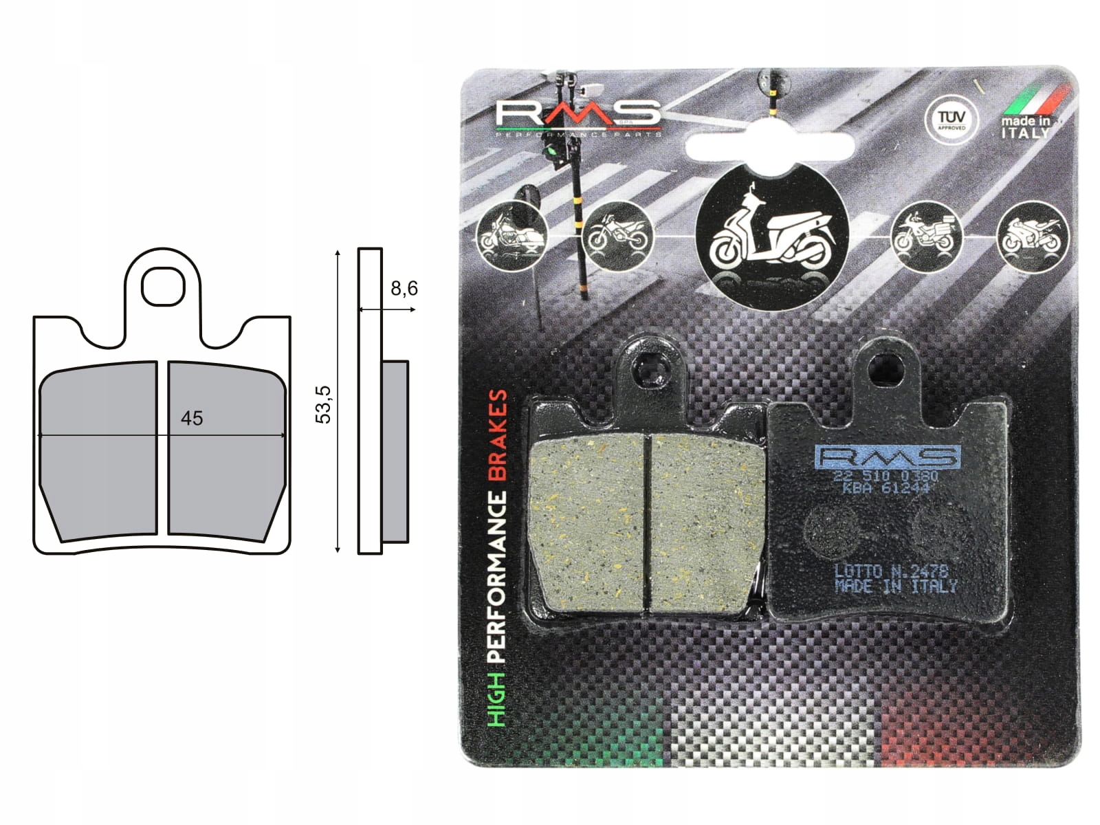 KLOCKI HAMULCOWE SUZUKI BURGMAN 250 RMS