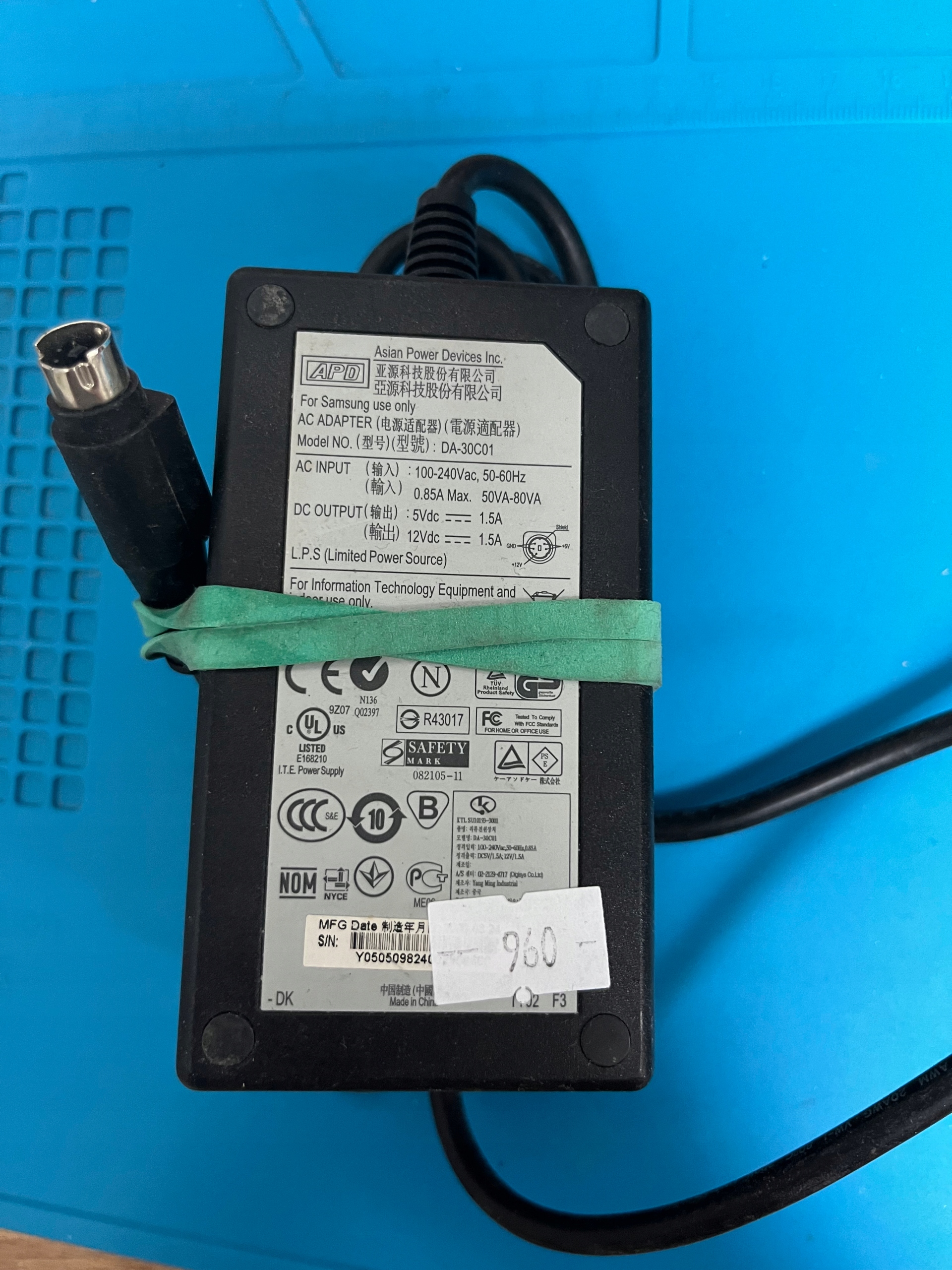 960 zasilacz Samsung da-30c01