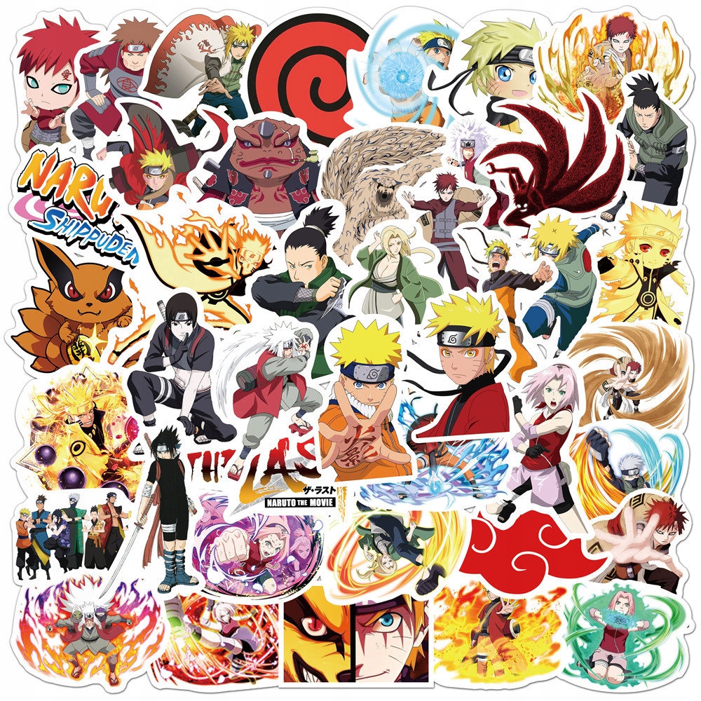 

100 Pc Wodoodpornych naklejek anime Naruto