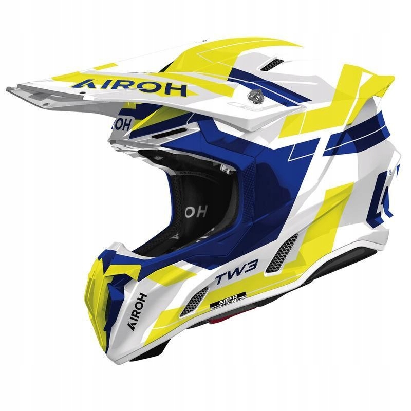 Airoh Twist 3 Dynasty Blue Yellow lesklá prilba M