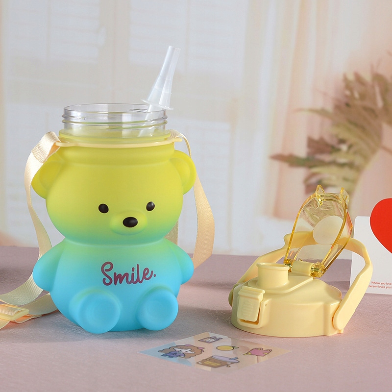 Butelka Bidon Na Wode Kubek Dla Dzieci Do Szkoły Przedszkola Miś 800ml Certyfikaty, opinie, atesty CE