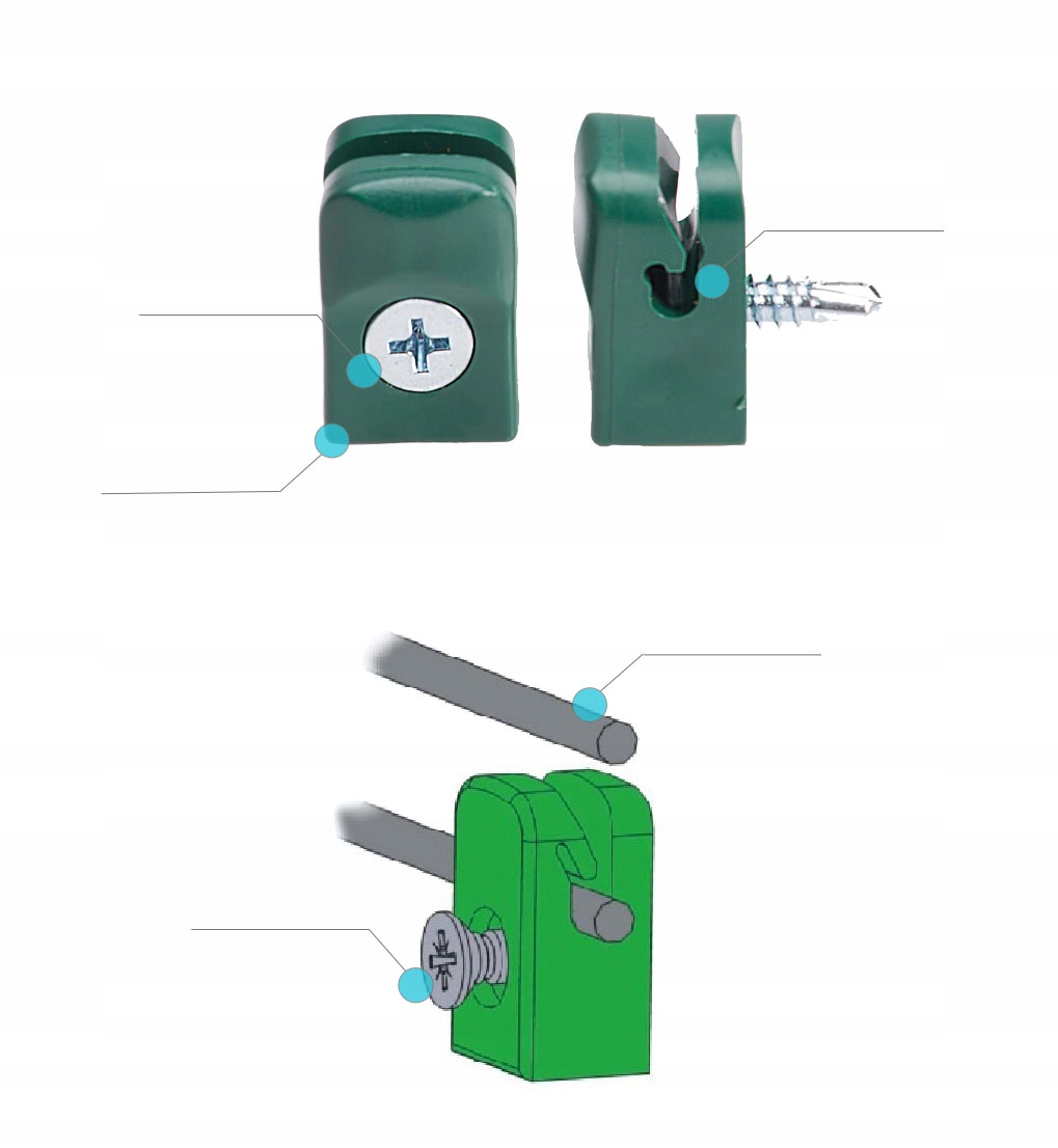 PRZELOTKA DO DRUTU NAPINAJĄCEGO różne kolory 10szt Marka inna