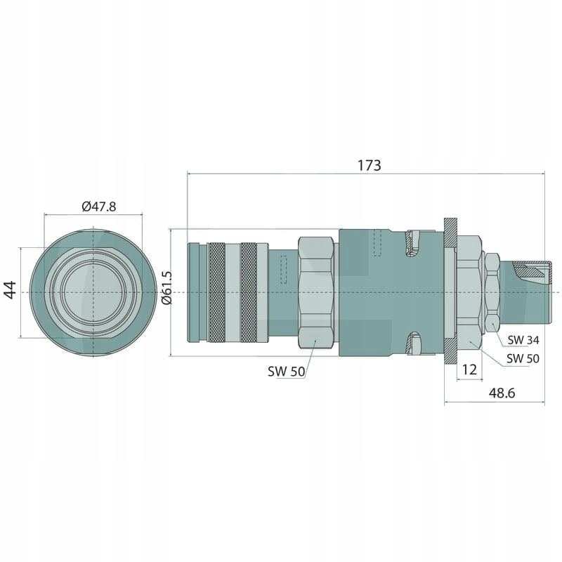 Faster Wózek Flex FFX12F-13/34S DN20 1.1/16" JIC 350 Producent części Faster