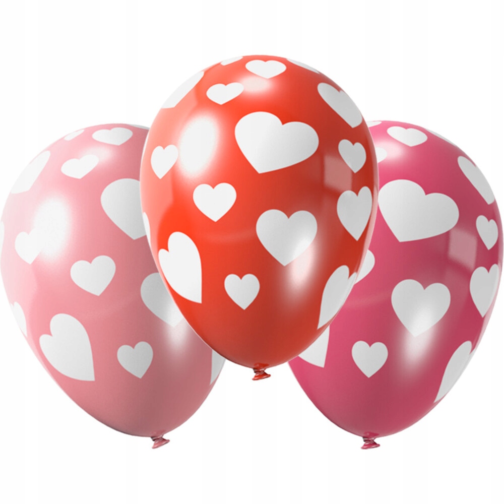 

Balony czerwone różowe Serca Serduszka 5 szt