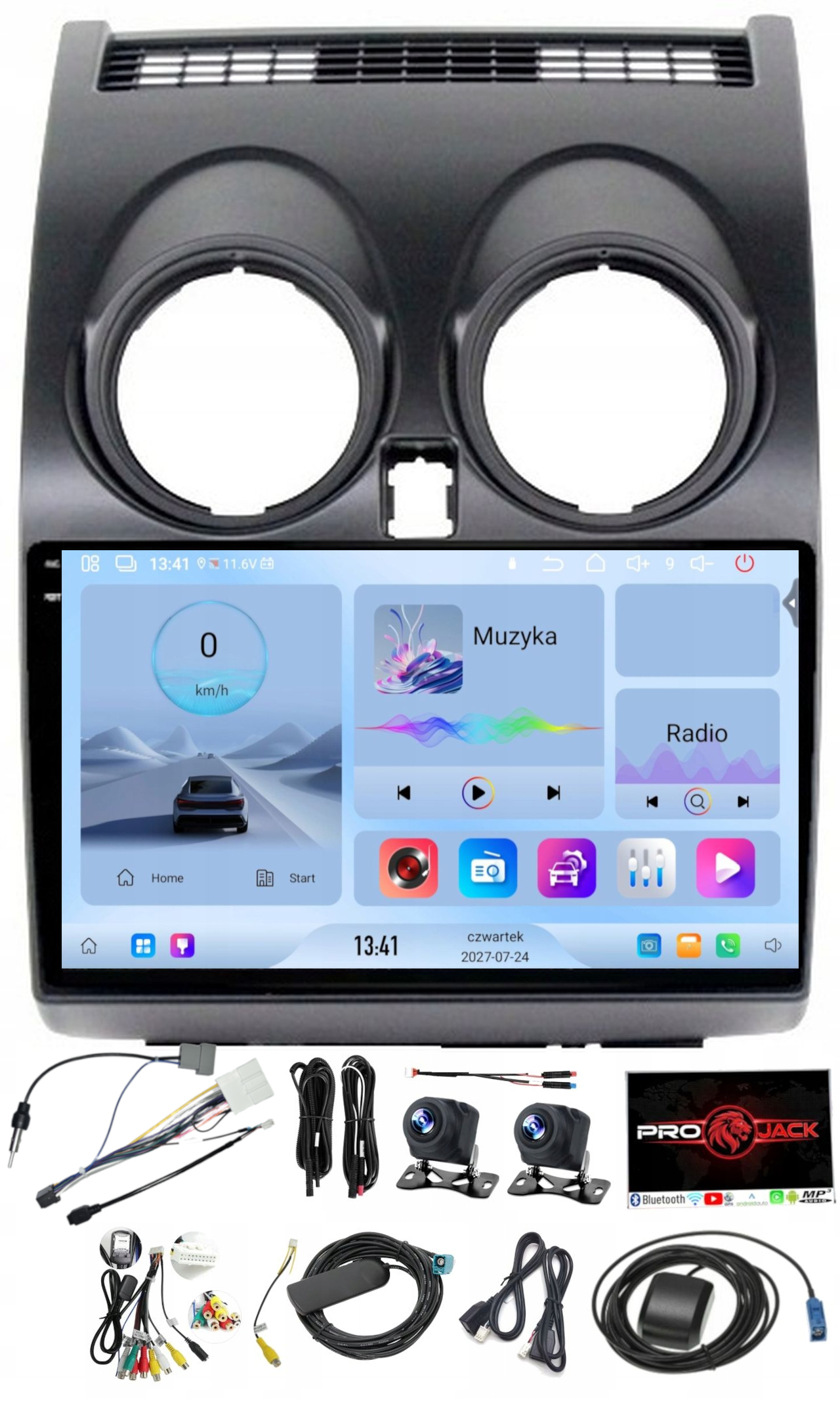 Rádio Navigácia Carplay Android Nissan Qashqai 2006-2013 4GB 64GB Sim