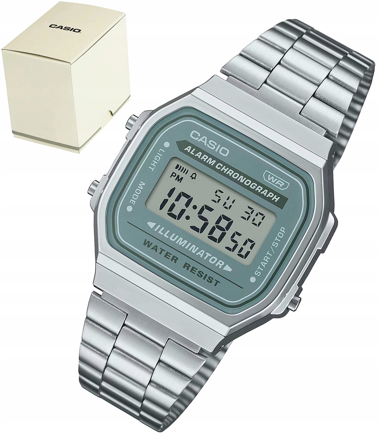 Pánské Hodinky Casio Retro Vintage A168WA-3AYES Krabička