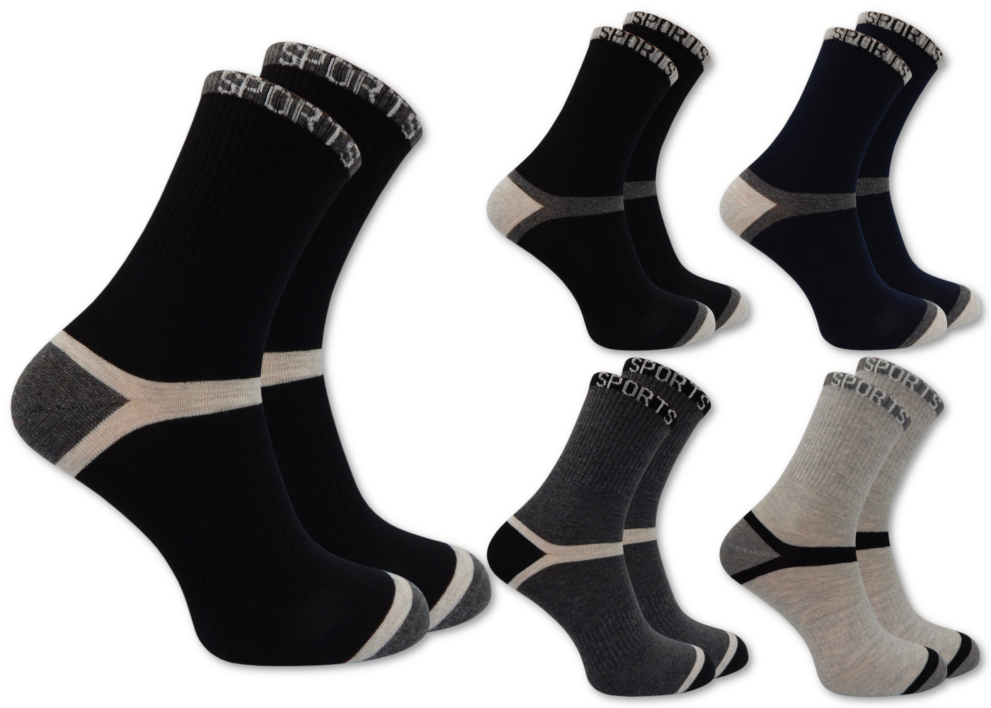 

Klasyczne Bawełniane Skarpety Męskie 5 Par