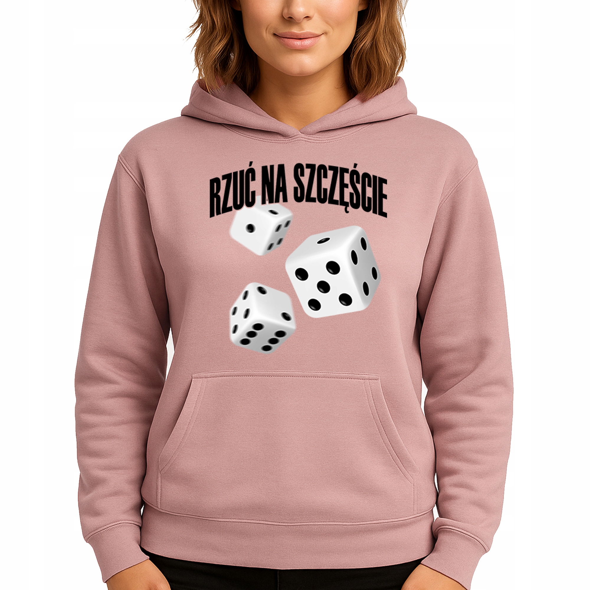 Mikina Růžová Hoodie S Kapucí Jako Dárek Hoď Na Štěstí Vel S