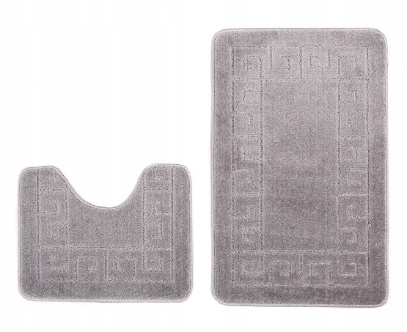 

Turecki komplet łazienkowy dywanik 2cz. Szary Siwy