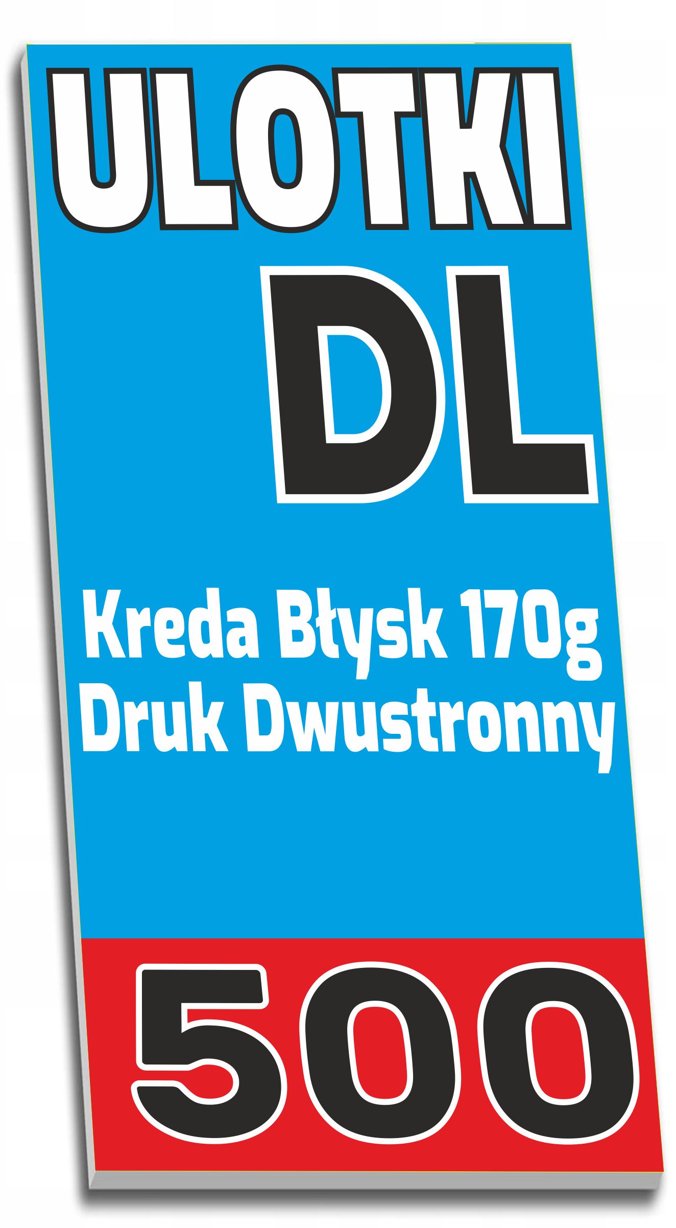 ULOTKA dwustronna DL KREDA Błysk 170g - 500 sztuk