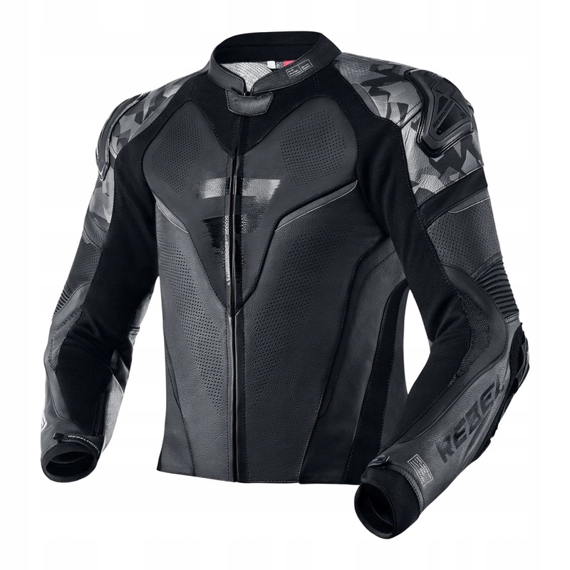 Kožená motocyklová bunda Rebelhorn Rebel Black čierna Darčeky