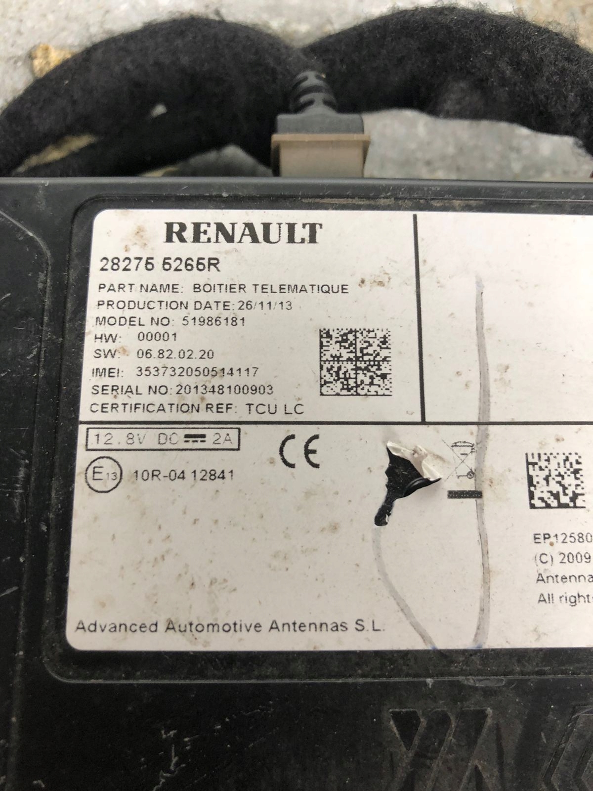 module USB CLIO IV CAPTUR 282755265R