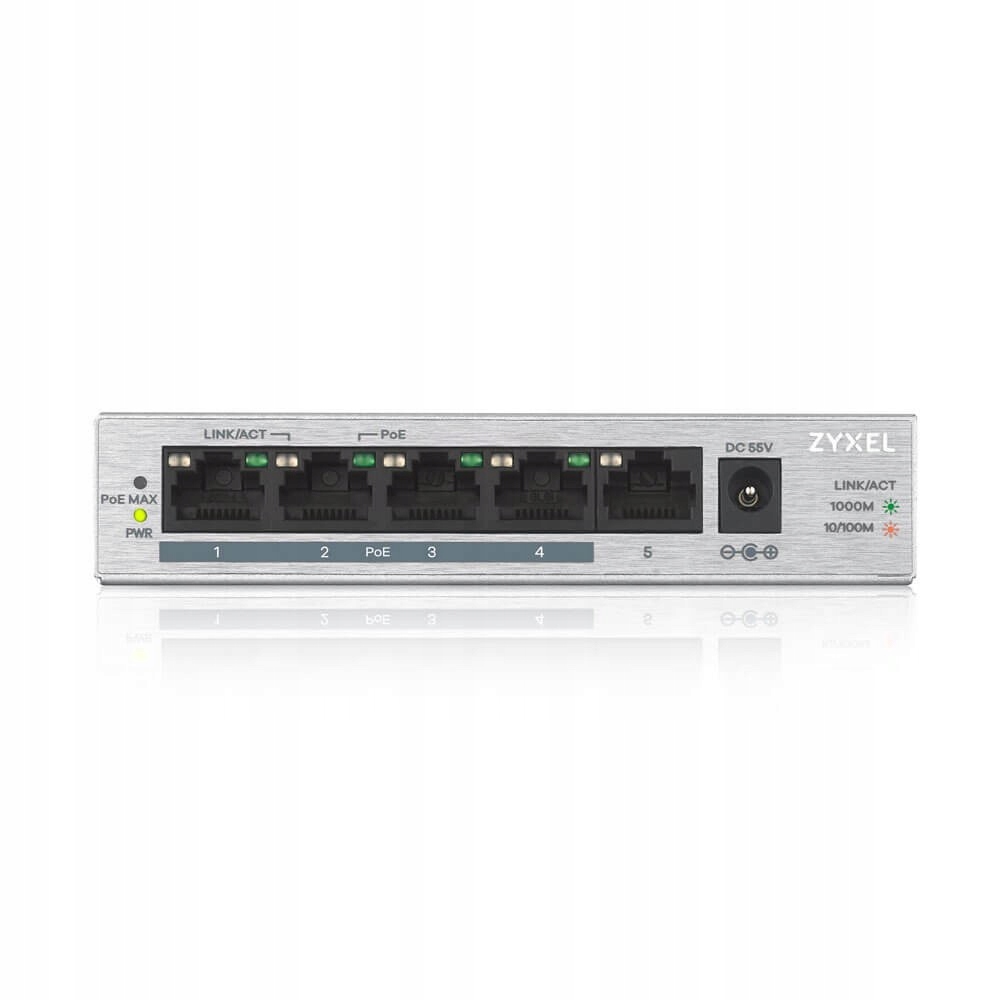 Zyxel Přepínač GS1005-HP 5 Port Gigabit PoE+ neřízený desktop 60W